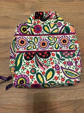 Viva La Vera- Floral Quilted Tech Organizer Bag